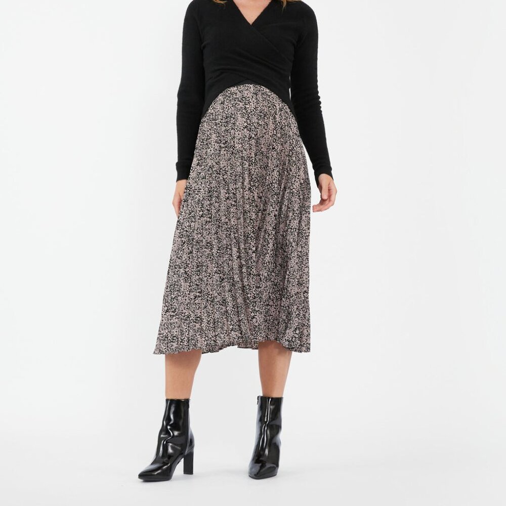Ripe Maternity florence pleated skirt - L